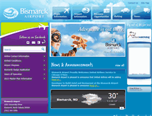 Tablet Screenshot of bismarckairport.com
